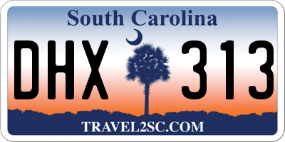 SC license plate DHX313