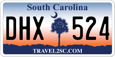 SC license plate DHX524
