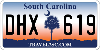 SC license plate DHX619