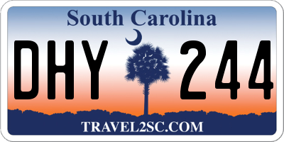 SC license plate DHY244