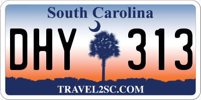 SC license plate DHY313