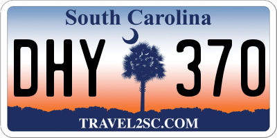 SC license plate DHY370