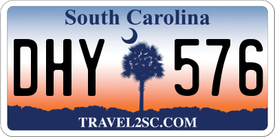 SC license plate DHY576