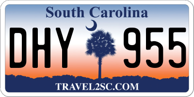 SC license plate DHY955