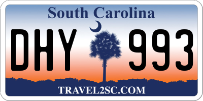 SC license plate DHY993