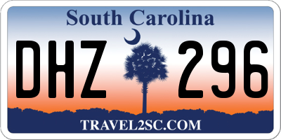 SC license plate DHZ296