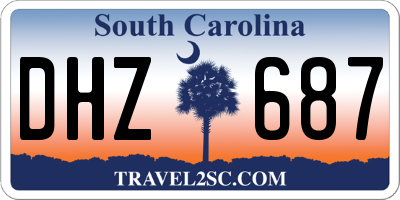 SC license plate DHZ687