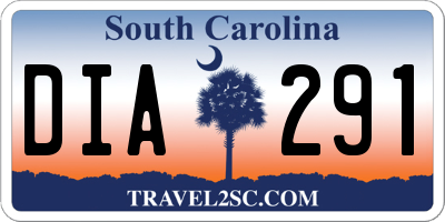 SC license plate DIA291