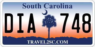 SC license plate DIA748