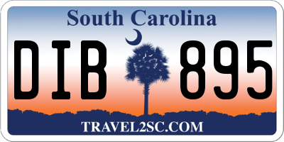 SC license plate DIB895