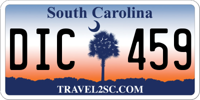 SC license plate DIC459