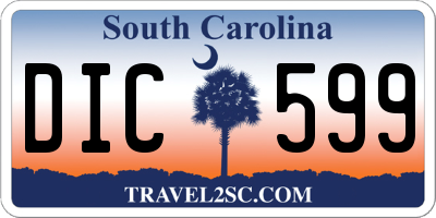 SC license plate DIC599