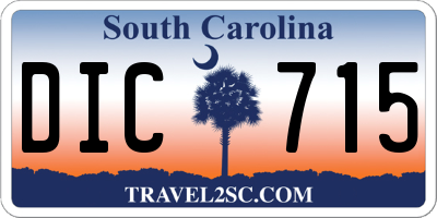 SC license plate DIC715