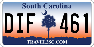 SC license plate DIF461