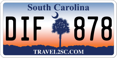 SC license plate DIF878