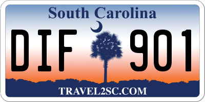 SC license plate DIF901
