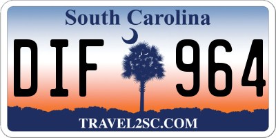 SC license plate DIF964