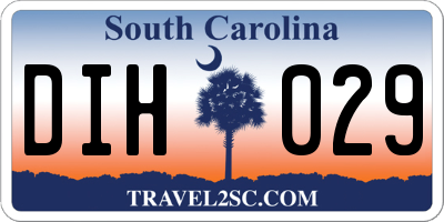 SC license plate DIH029