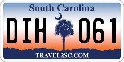 SC license plate DIH061