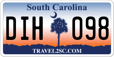 SC license plate DIH098