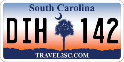 SC license plate DIH142