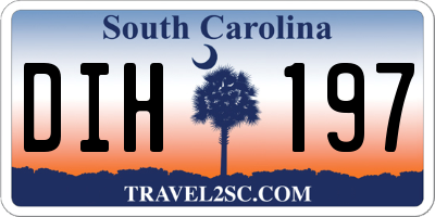 SC license plate DIH197