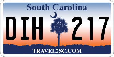 SC license plate DIH217