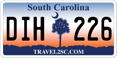 SC license plate DIH226
