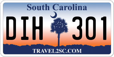SC license plate DIH301