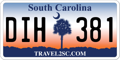 SC license plate DIH381