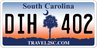 SC license plate DIH402