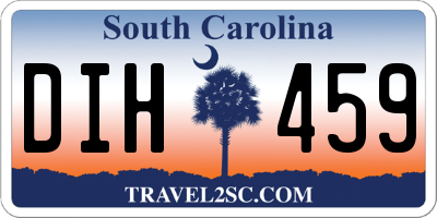SC license plate DIH459
