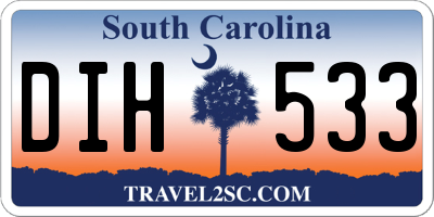 SC license plate DIH533