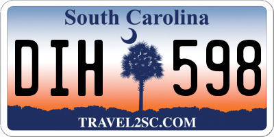 SC license plate DIH598