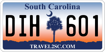 SC license plate DIH601