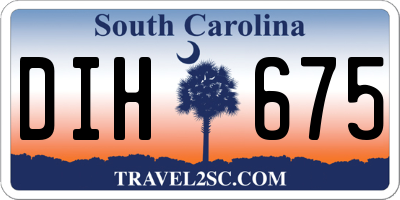 SC license plate DIH675