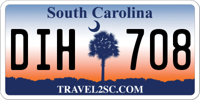 SC license plate DIH708