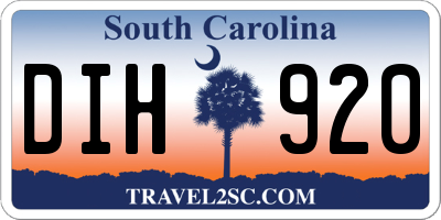 SC license plate DIH920