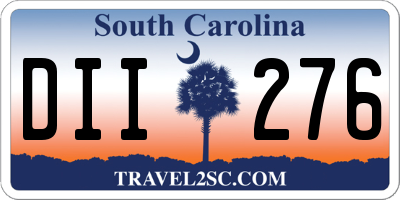 SC license plate DII276