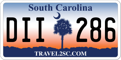 SC license plate DII286
