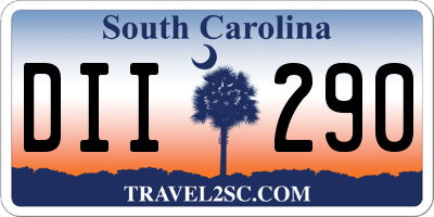 SC license plate DII290
