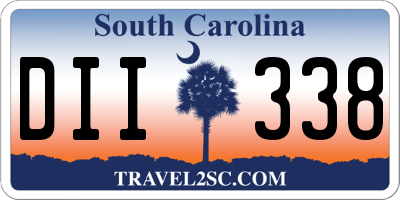 SC license plate DII338