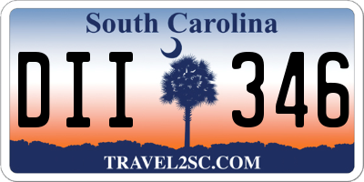 SC license plate DII346