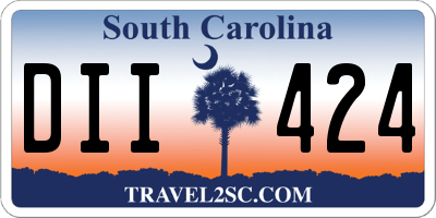 SC license plate DII424