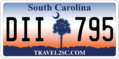 SC license plate DII795