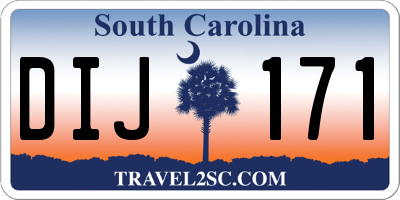 SC license plate DIJ171