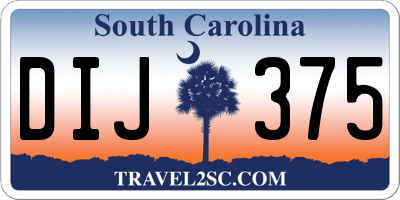 SC license plate DIJ375