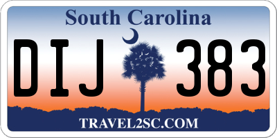 SC license plate DIJ383