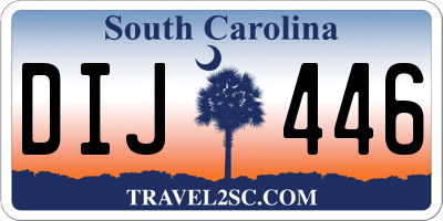SC license plate DIJ446