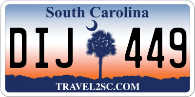 SC license plate DIJ449
